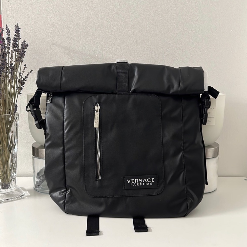 NWT Versace Parfum Black Medium Backpack